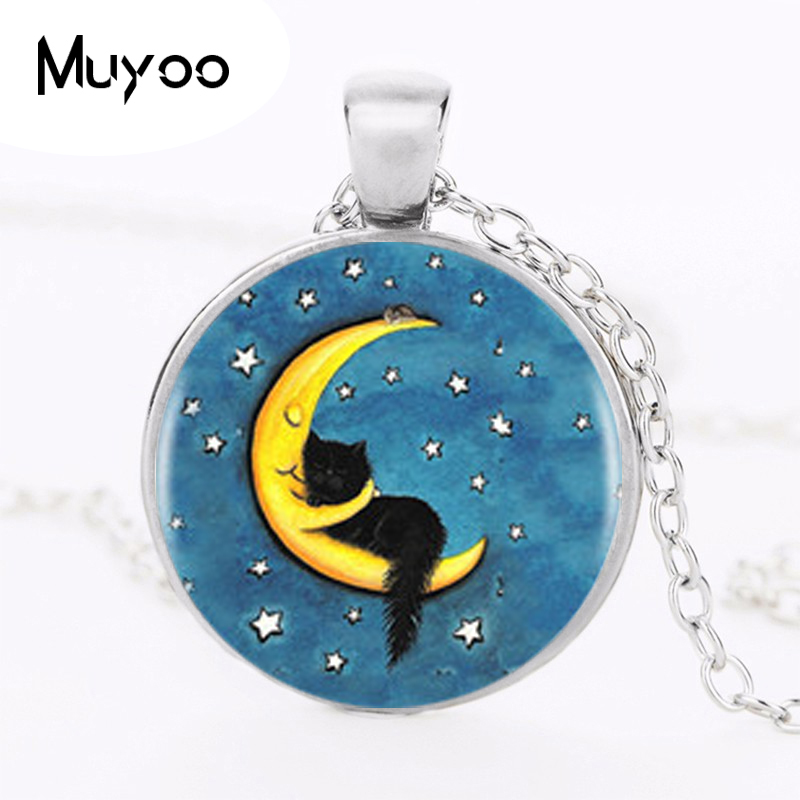 Women Jewelry Accessories For Black Dress - Czarny kot naszyjnik z Logo naszyjnik