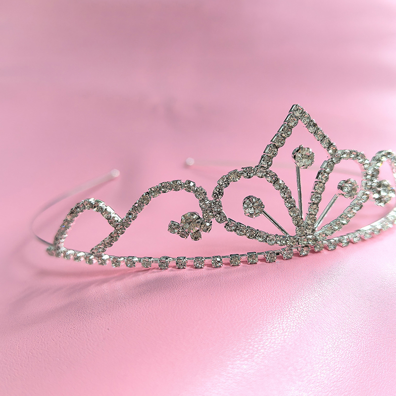 Women Accessories Aesthetic - Srebrna Korona Ślubna z Cyrkoniami Luksusowa