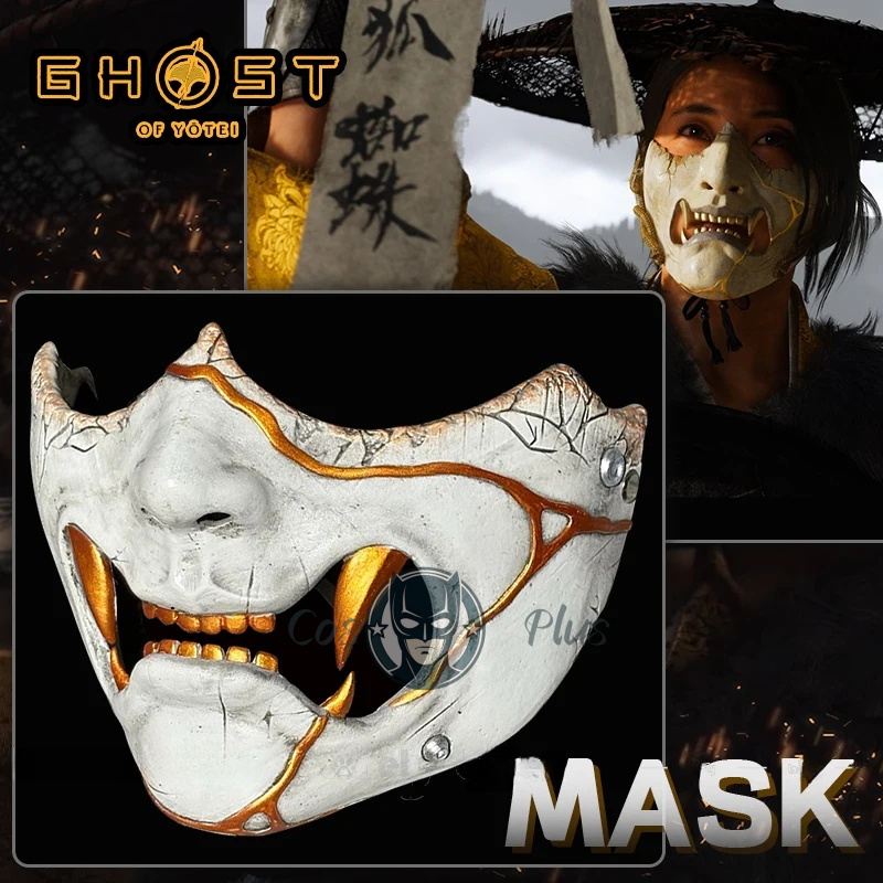 Women'S Anime Accessories - Maska Ghost of Yotei Atsu, rekwizyty