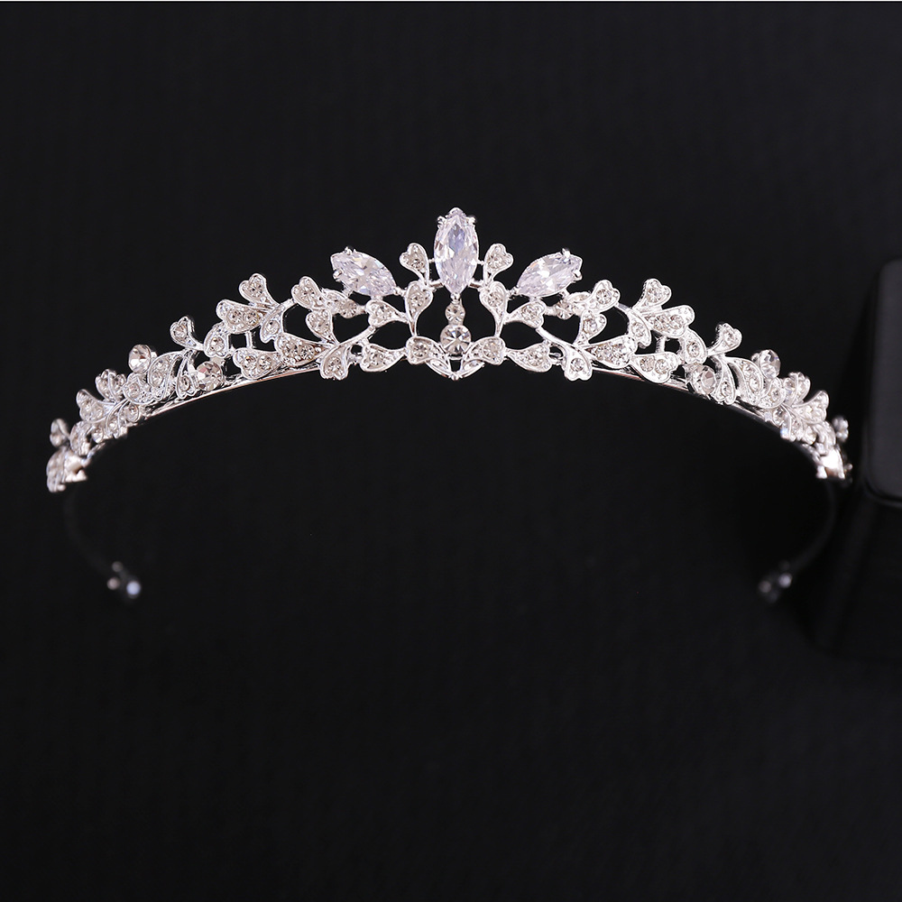 Women Jewelry Accessories For Black Dress - Barokowa Luksusowa Korona Ślubna z Cyrkoniami,