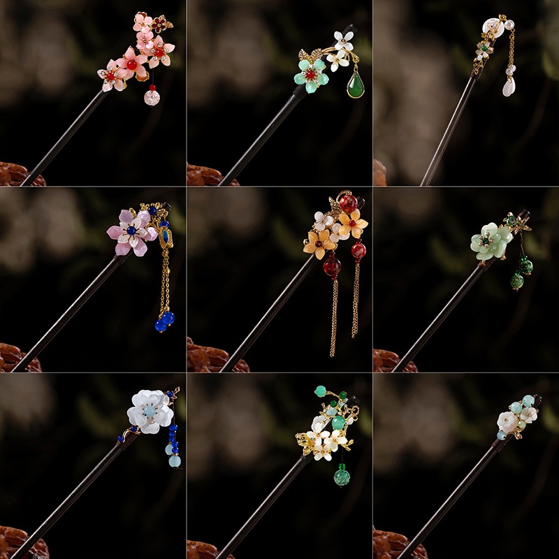 Women Accessories Aesthetic - 1 szt. Drewniana spinka do włosów