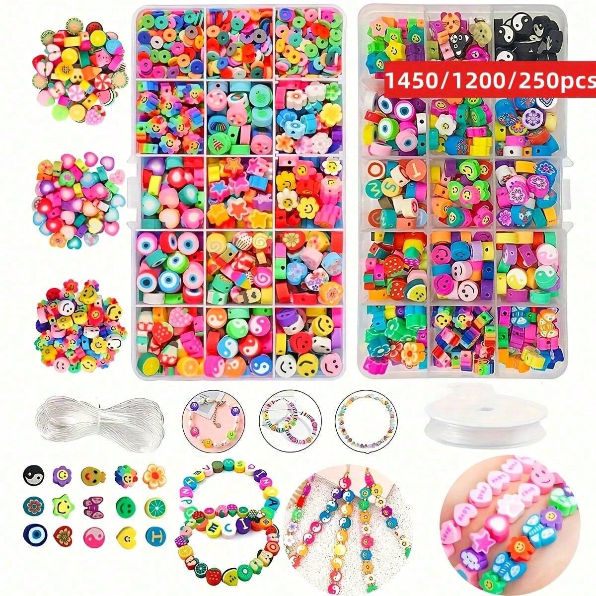 Women Accessories Gift Box - Zestaw koralików z modeliny 1450/1200/250 sztuk,