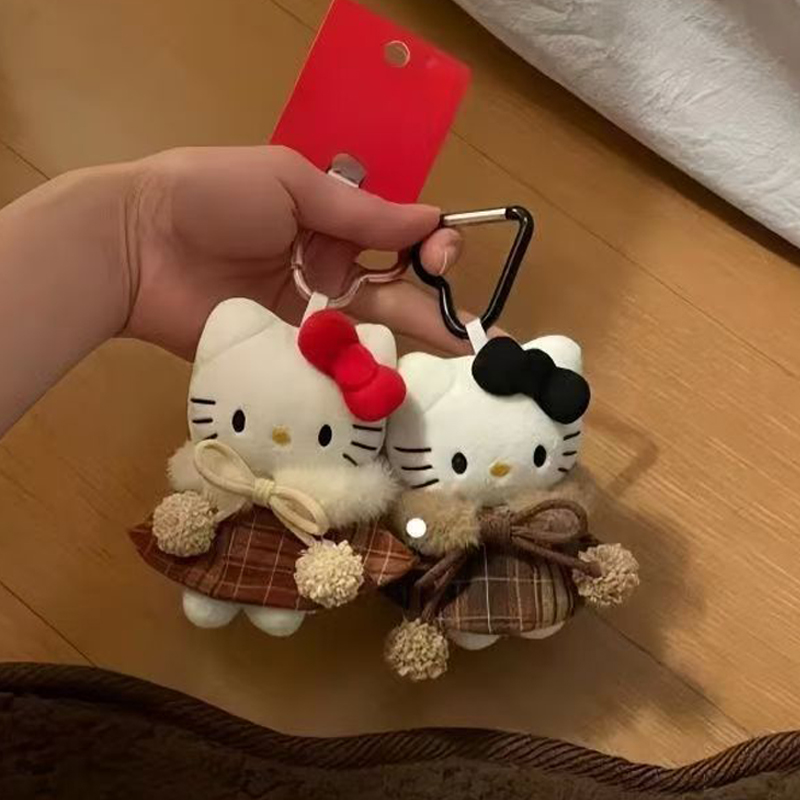 Women'S Key Accessories - Anime Hello Kitty Kreskówka Pluszowy Płaszcz