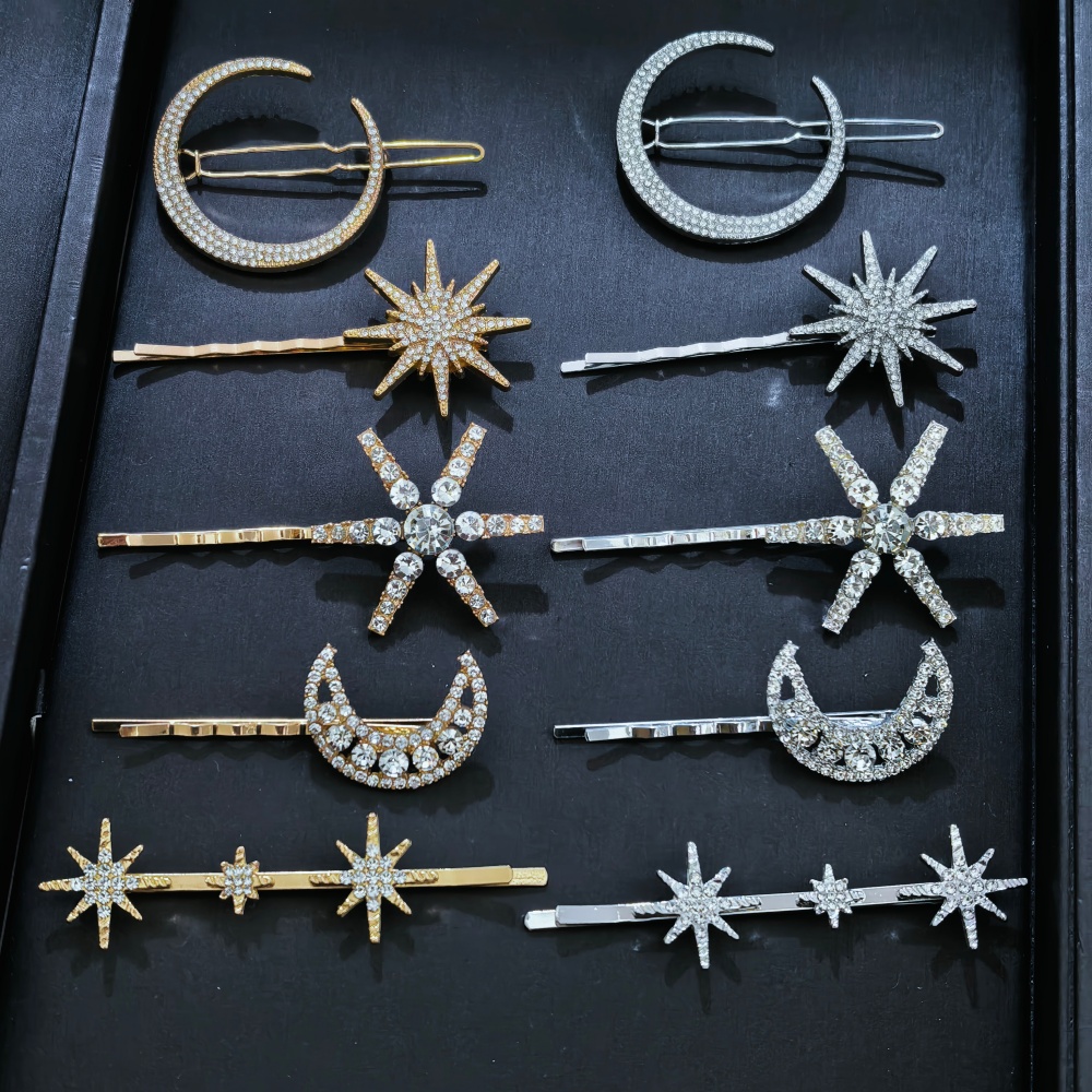 Women Accessories Aesthetic - Zestaw 3/4 szt. kryształowych wsuwek do