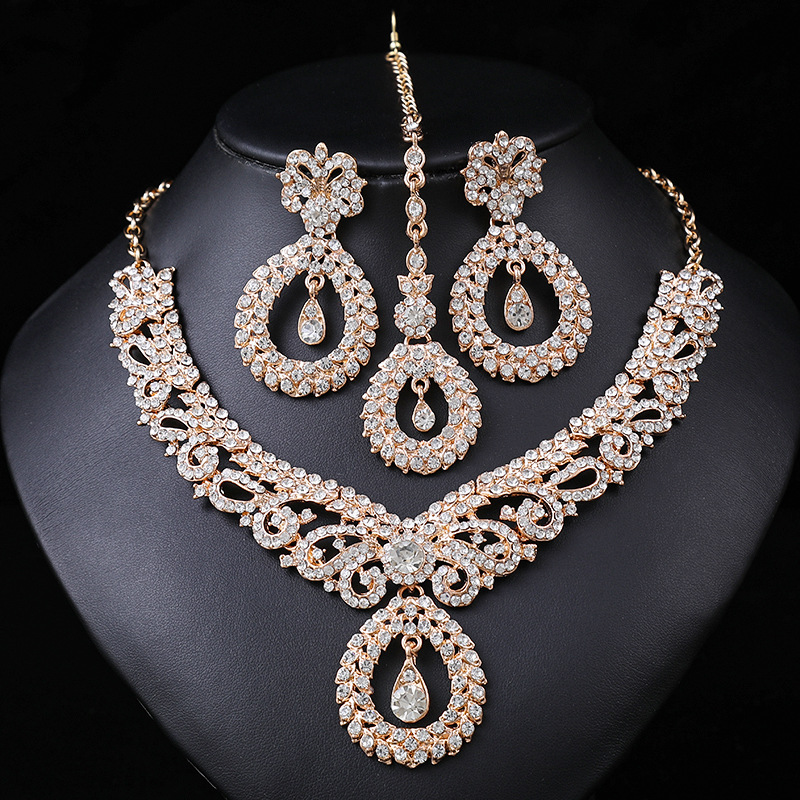 Luksusowy złoty kolor geometry – Women Jewelry Accessories For Black Dress recenzja i cena