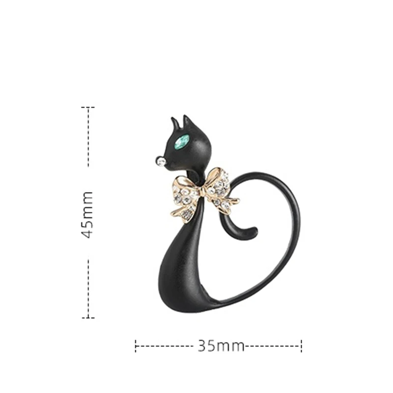 Blucome Cute Animal Black Cat  – Women Jewelry Accessories For Black Dress recenzja i cena
