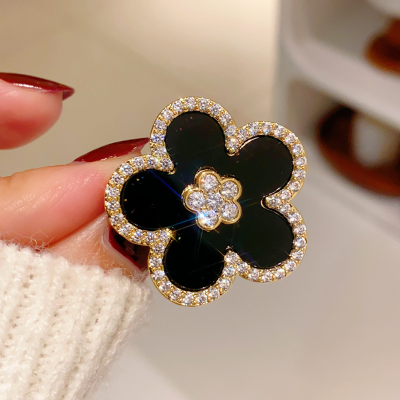 Czarne Broszki Kwiaty Dla Kobi – Women Jewelry Accessories For Black Dress recenzja i cena