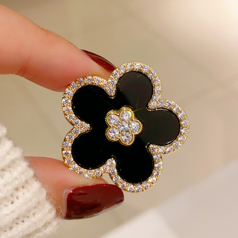 Czarne Broszki Kwiaty Dla Kobi – Women Jewelry Accessories For Black Dress recenzja i cena