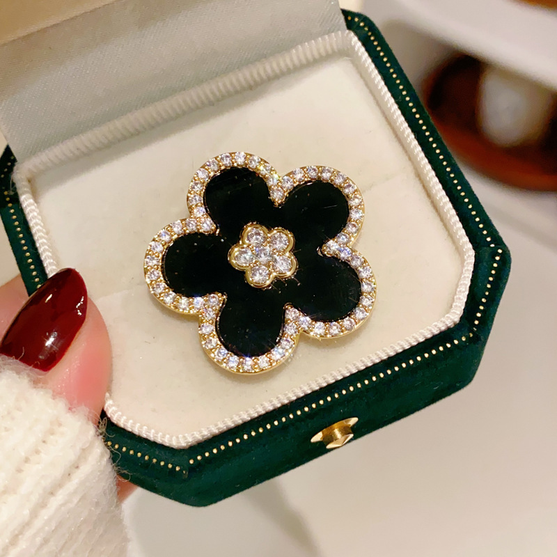 Czarne Broszki Kwiaty Dla Kobi – Women Jewelry Accessories For Black Dress recenzja i cena