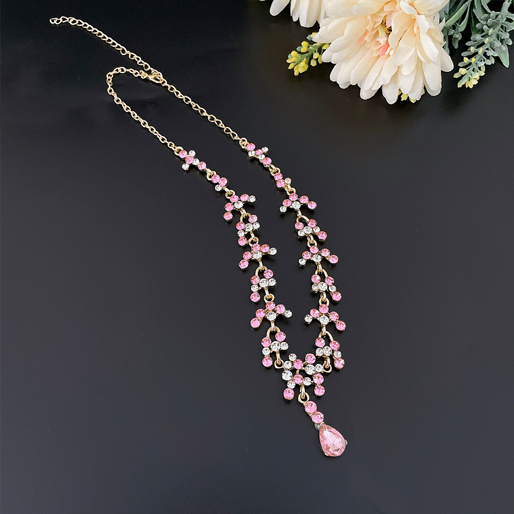 Barokowy różowy fioletowy krys – Women Jewelry Accessories For Black Dress recenzja i cena