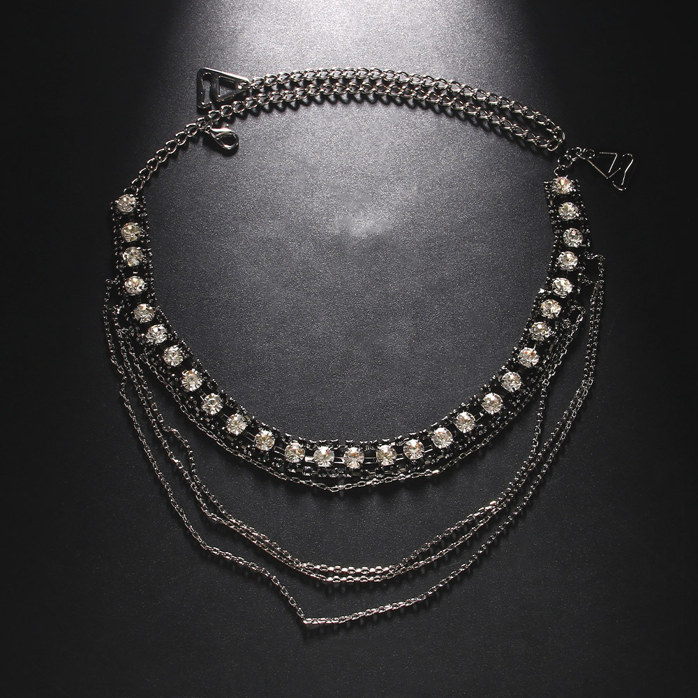 Czarny warstwowy pasek na rami – Women Jewelry Accessories For Black Dress recenzja i cena
