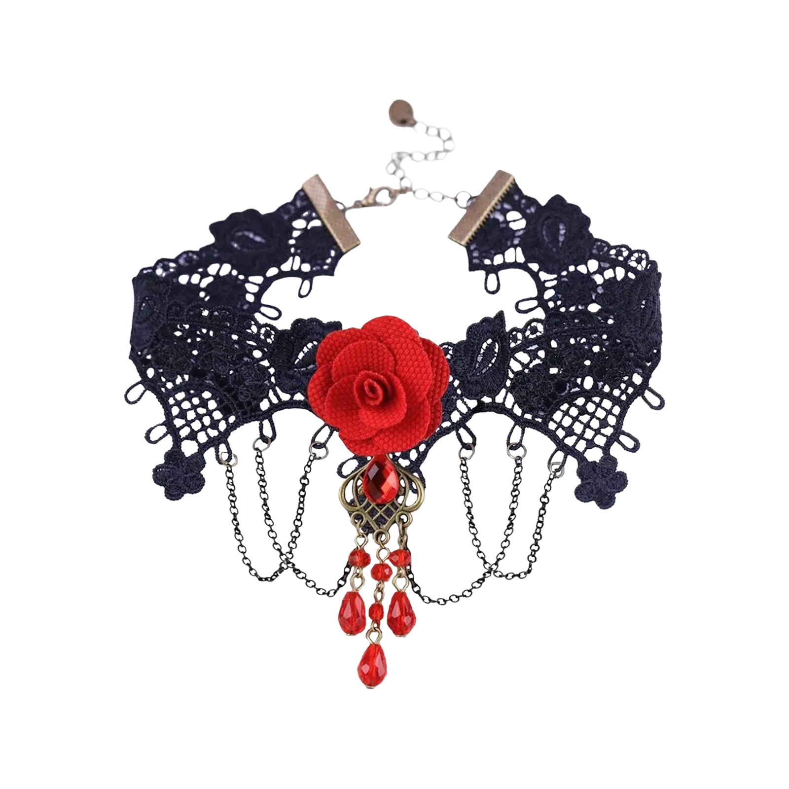 Gotycki czarny koronkowy naszy – Women Jewelry Accessories For Black Dress recenzja i cena