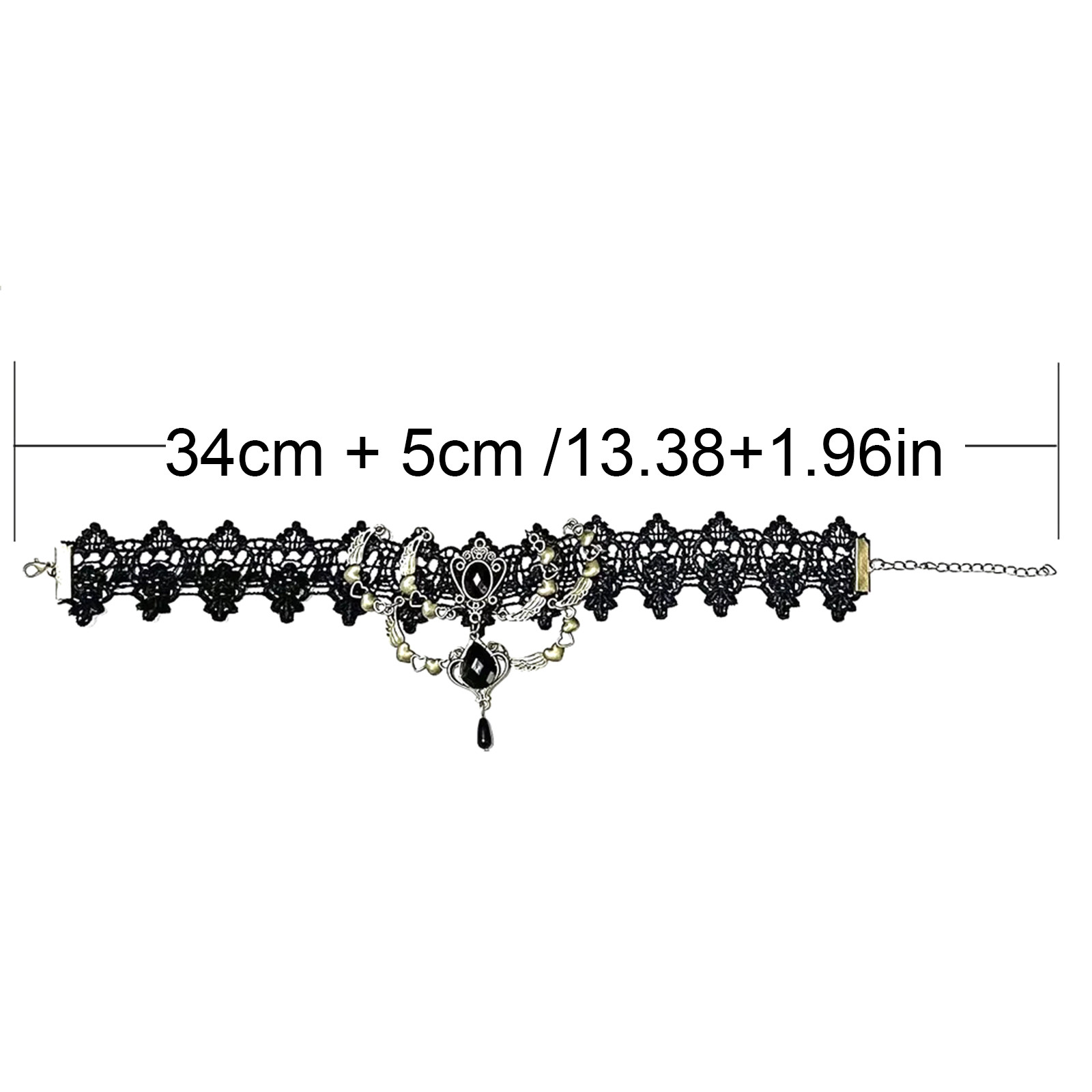 Gotycki czarny koronkowy naszy – Women Jewelry Accessories For Black Dress recenzja i cena